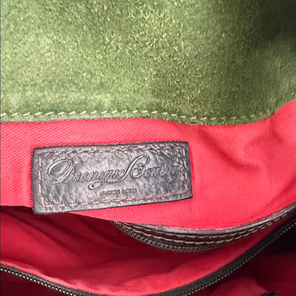 Dooney & Bourke Florentine Black Leather Foldover Tassle Large Crossbody Bag - Picture 14 of 16